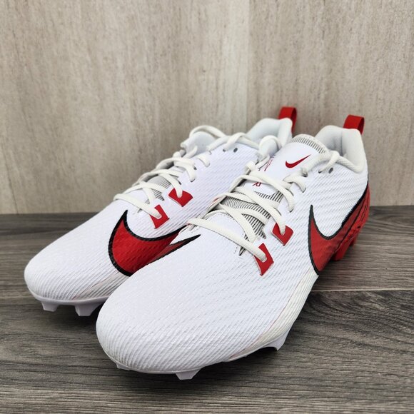 Nike Vapor Edge Speed 360 2 Size 13 Mens White University Red Football Cleats - Picture 5 of 11